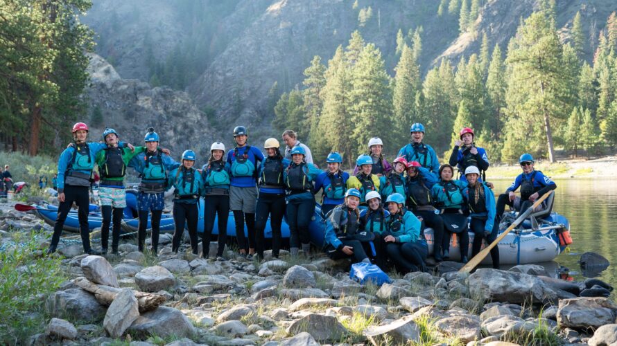 Image of students kayaking