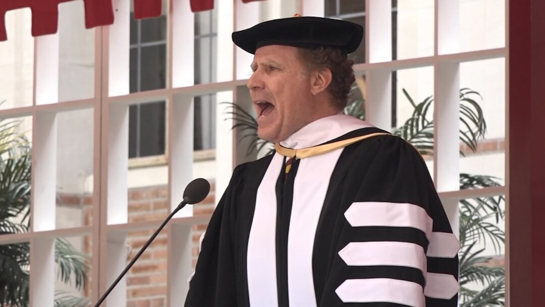 Will Ferrell singing Whitney Houston at USC Commencement